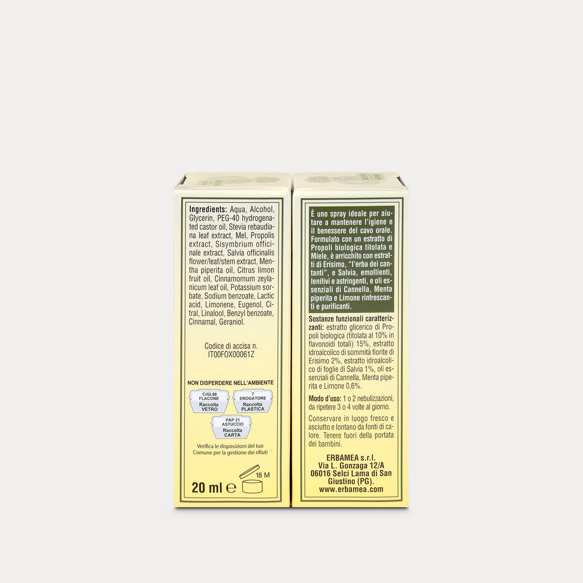 Throat spray Propolis and Erisimo Titrated Propolis